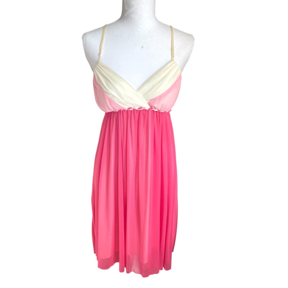 Vintage Y2k Ruby‎ Rox Babydoll Pink Mini Dress Empire Waist Barbie Girly Girl